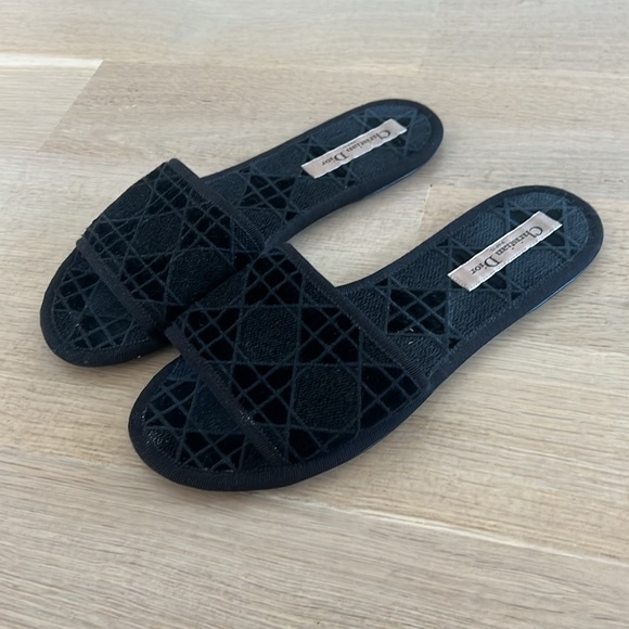 Christian Dior Velvet Cannage Chez Moi Slide 38.5 - Picture 2 of 4